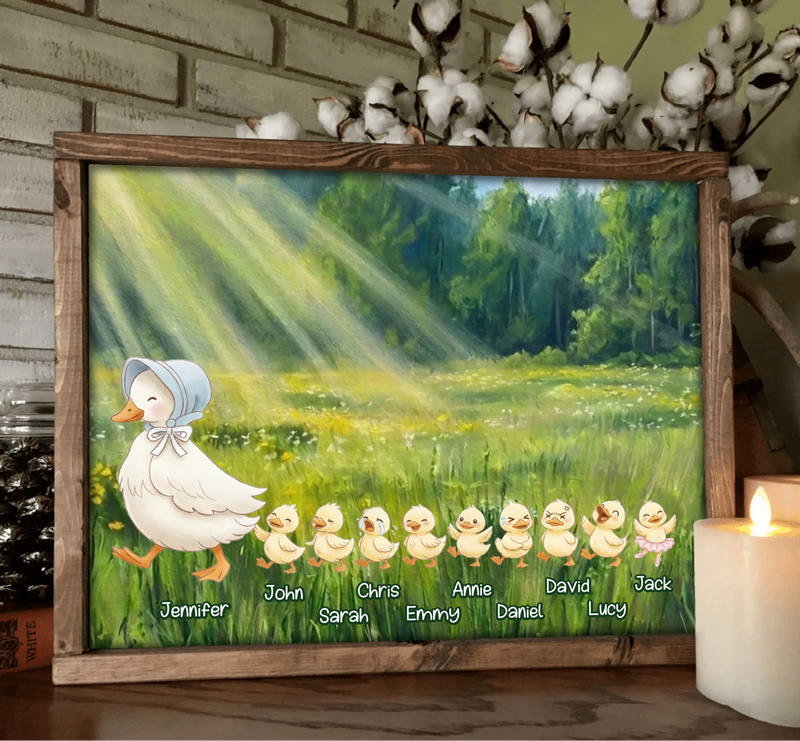 Personalized Goose Poster - Mother's Day Gift Idea For Grandma/ Nana with up to 9 Grandkids