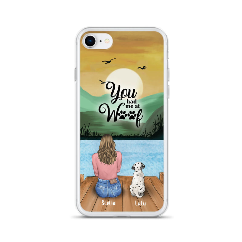 Custom Personalized Dog Mom Phone Case - Gifts For Dog Lover With Upto 4 Dogs - You Had Me At Woof