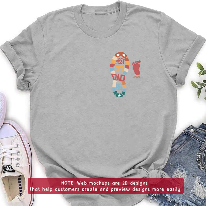 Personalized Best Step Dad Ever Embroidered Shirt/ Hoodie - Father's Day Gift - Up to 5 Kids