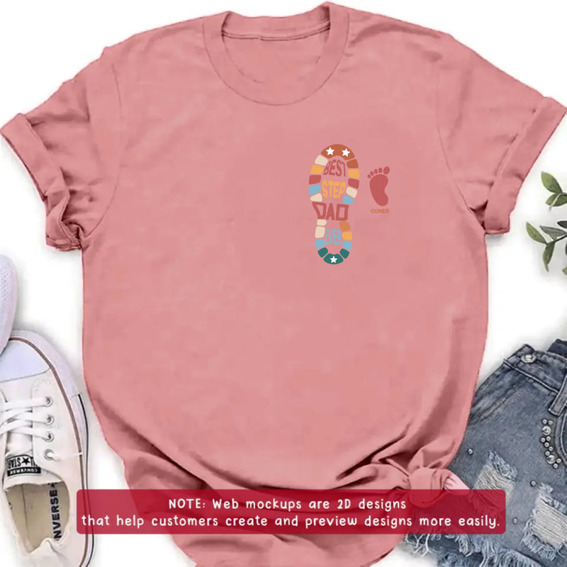 Personalized Best Step Dad Ever Embroidered Shirt/ Hoodie - Father's Day Gift - Up to 5 Kids
