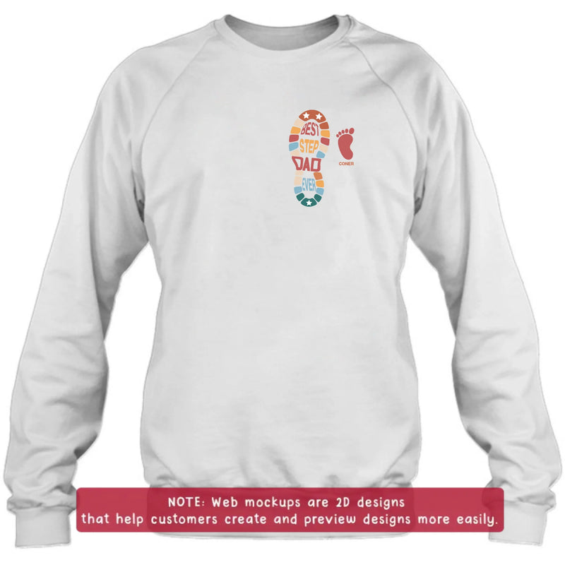 Personalized Best Step Dad Ever Embroidered Shirt/ Hoodie - Father's Day Gift - Up to 5 Kids