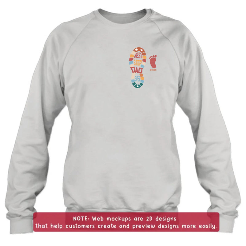 Personalized Best Step Dad Ever Embroidered Shirt/ Hoodie - Father's Day Gift - Up to 5 Kids