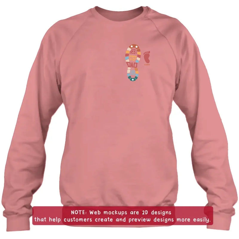 Personalized Best Step Dad Ever Embroidered Shirt/ Hoodie - Father's Day Gift - Up to 5 Kids