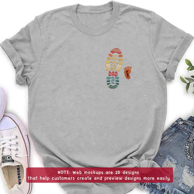 Personalized Dad Embroidered Shirt/ Hoodie - Happy Father's Day To The Best Dad - Gift From Kids - Up to 5 Kids