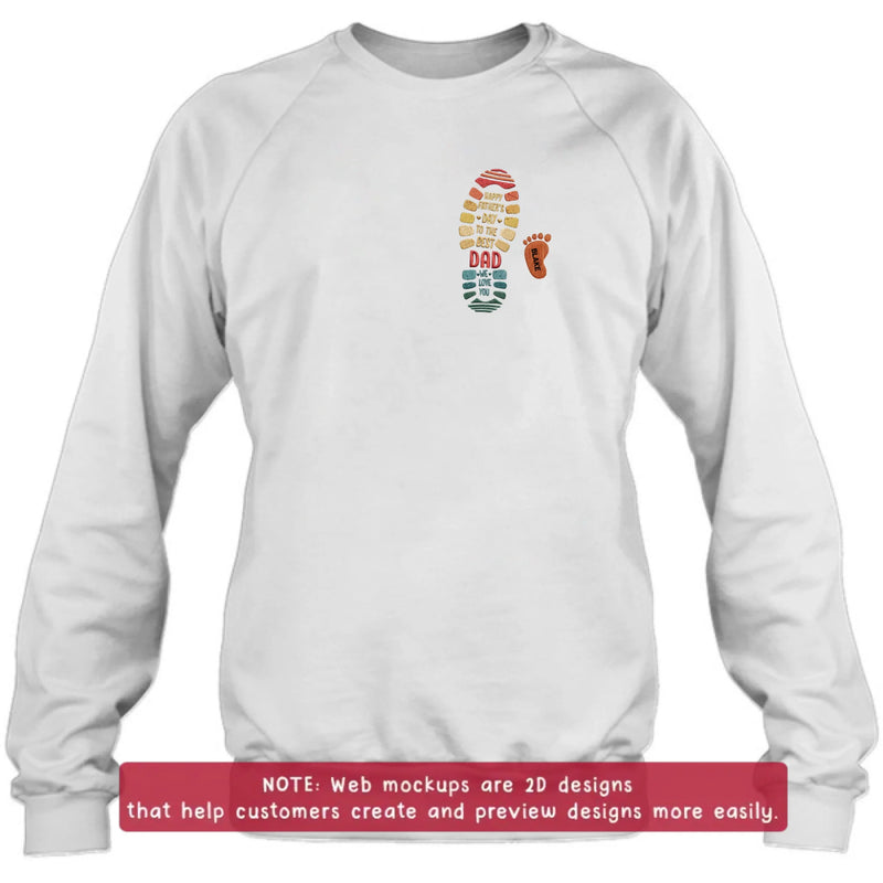 Personalized Dad Embroidered Shirt/ Hoodie - Happy Father's Day To The Best Dad - Gift From Kids - Up to 5 Kids