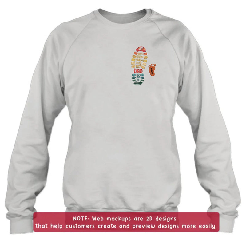 Personalized Dad Embroidered Shirt/ Hoodie - Happy Father's Day To The Best Dad - Gift From Kids - Up to 5 Kids