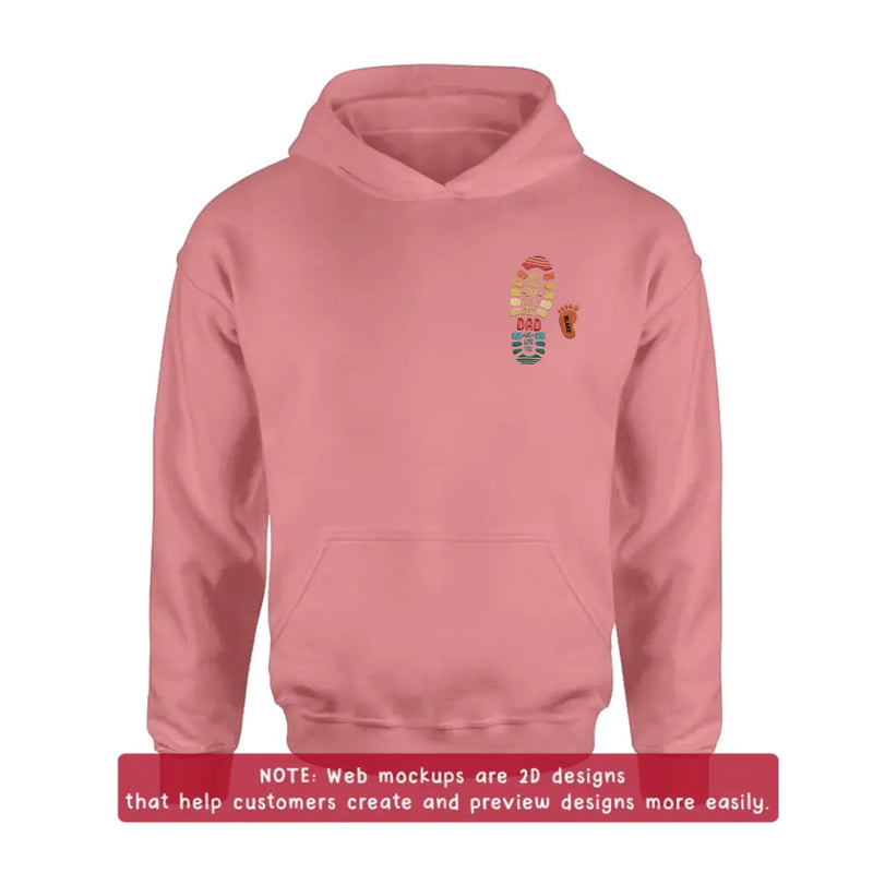 Personalized Dad Embroidered Shirt/ Hoodie - Happy Father's Day To The Best Dad - Gift From Kids - Up to 5 Kids