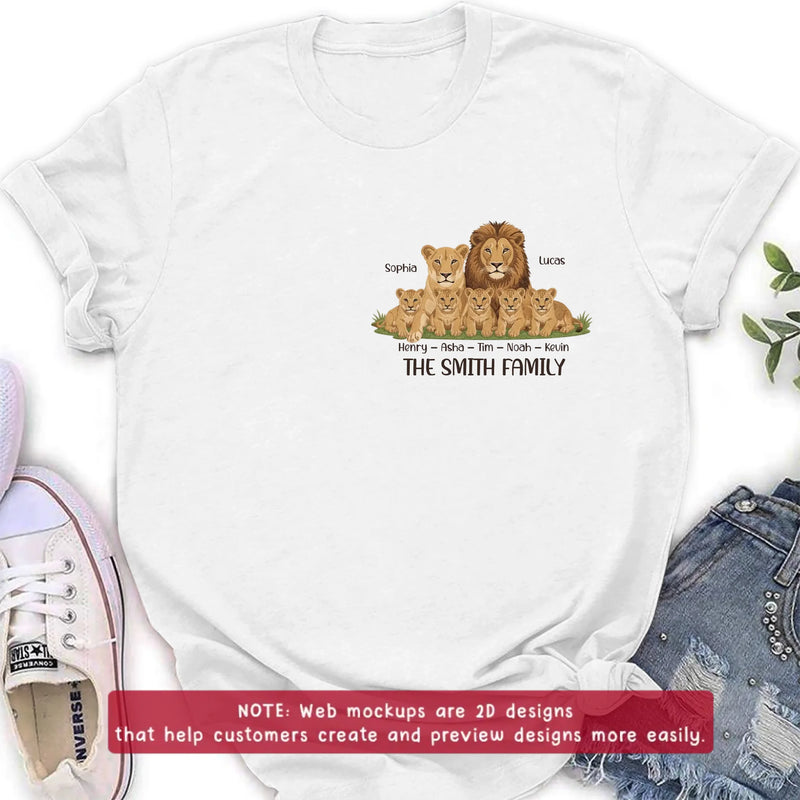 Personalized Lion Family Embroidered Shirt/ Hoodie - Gift Idea For Family - Gift To Mom