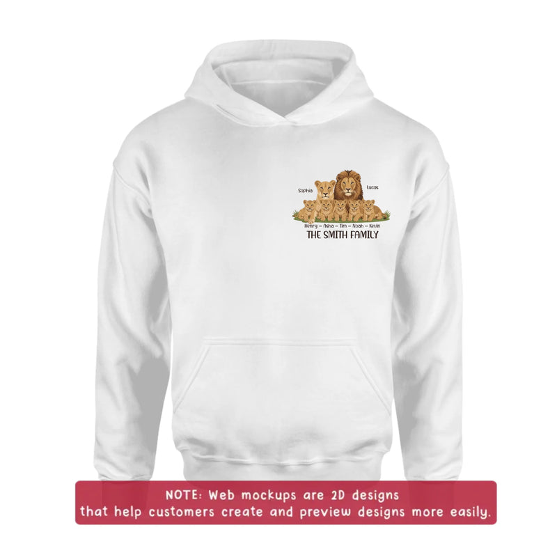 Personalized Lion Family Embroidered Shirt/ Hoodie - Gift Idea For Family - Gift To Mom