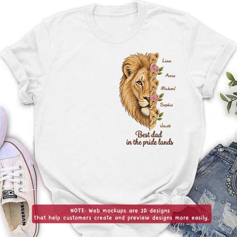 Personalized Lion Dad Embroidered Shirt/ Hoodie – Father’s Day Gift for Dad & Grandpa with up to 5 Kids