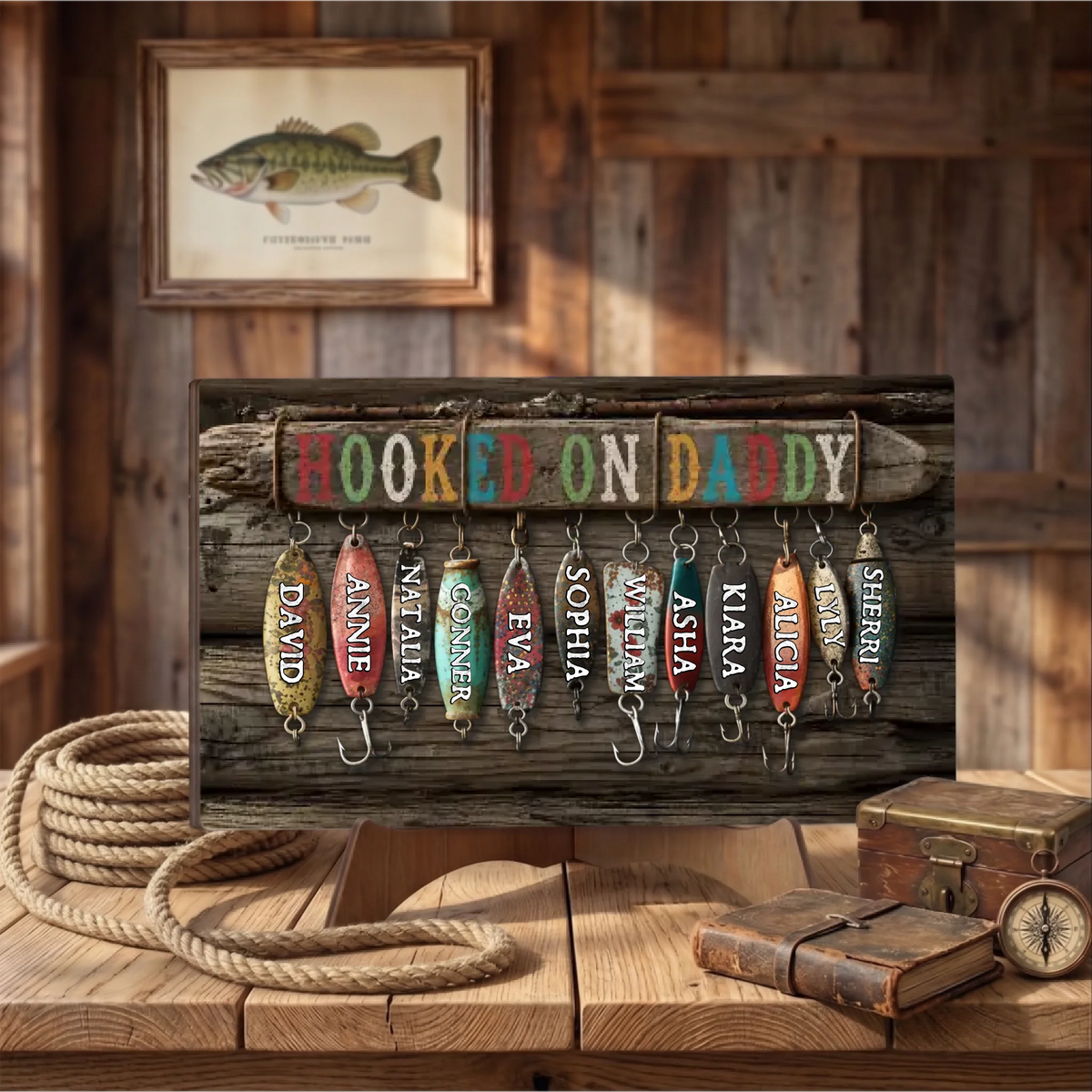 Personalized Fishing Dad Wooden Sign - Father's Day Gift Idea For Dad ...