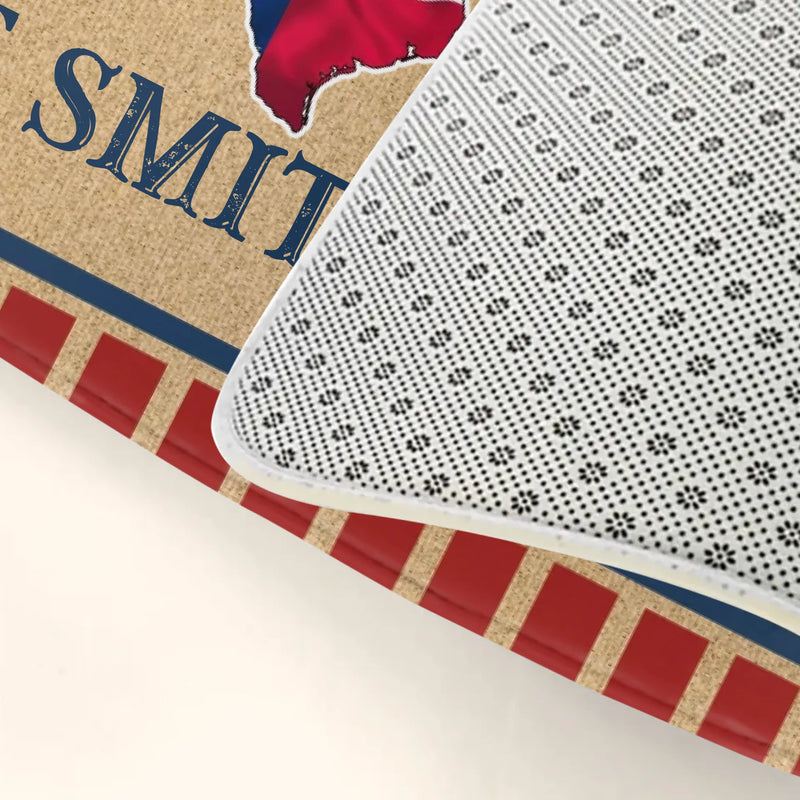 Custom Personalized USA State Home Doormat - Gift Idea For Family - Wherever We're Together Is Where We Call Home