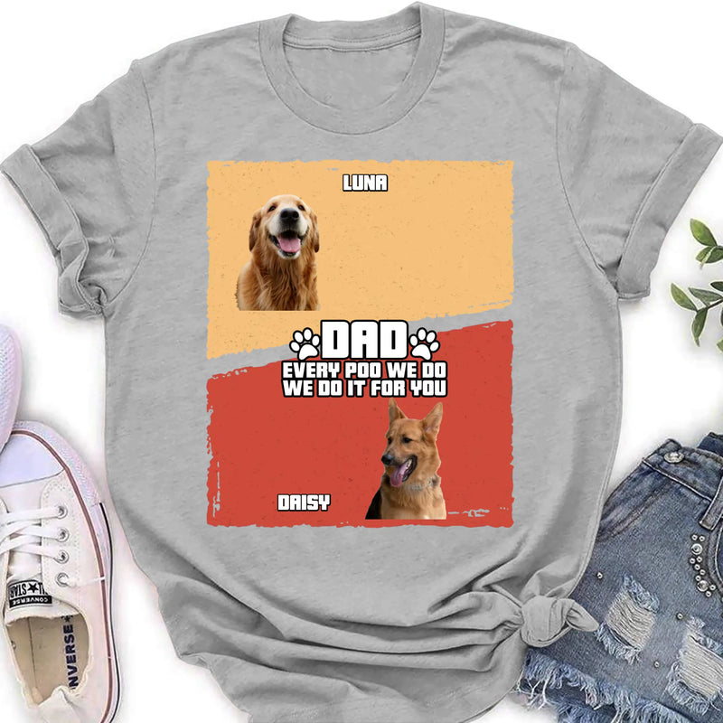 Personalized Funny Dog Dad Shirt/ Hoodie – Upload Photo - Up to 7 Dogs - Gift Idea For Dog Lover, Father's Day