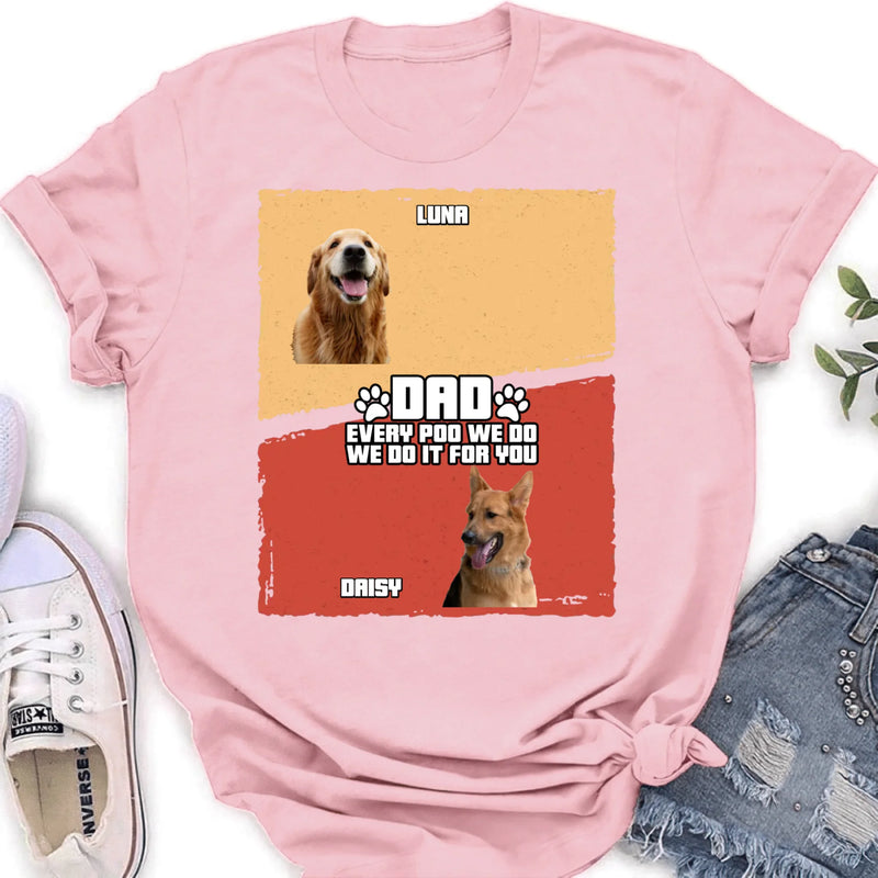 Personalized Funny Dog Dad Shirt/ Hoodie – Upload Photo - Up to 7 Dogs - Gift Idea For Dog Lover, Father's Day