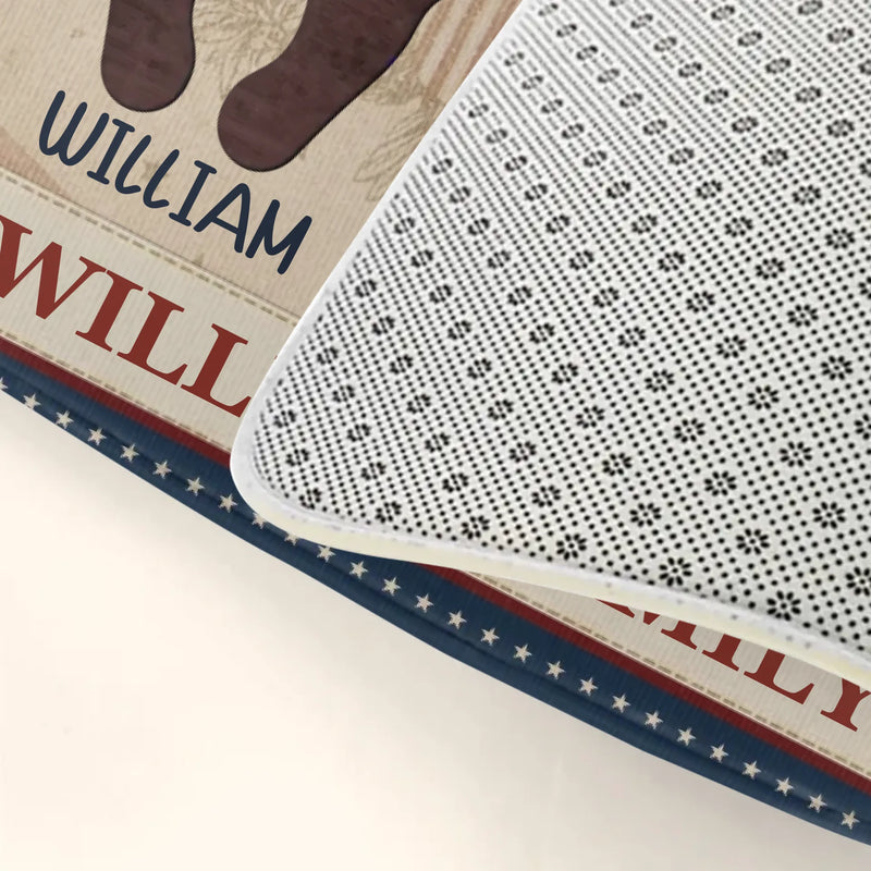 Custom Personalized Family Doormat - Gift Idea For Family - Parents Wtih Kids And Pets - Home Sweet Home