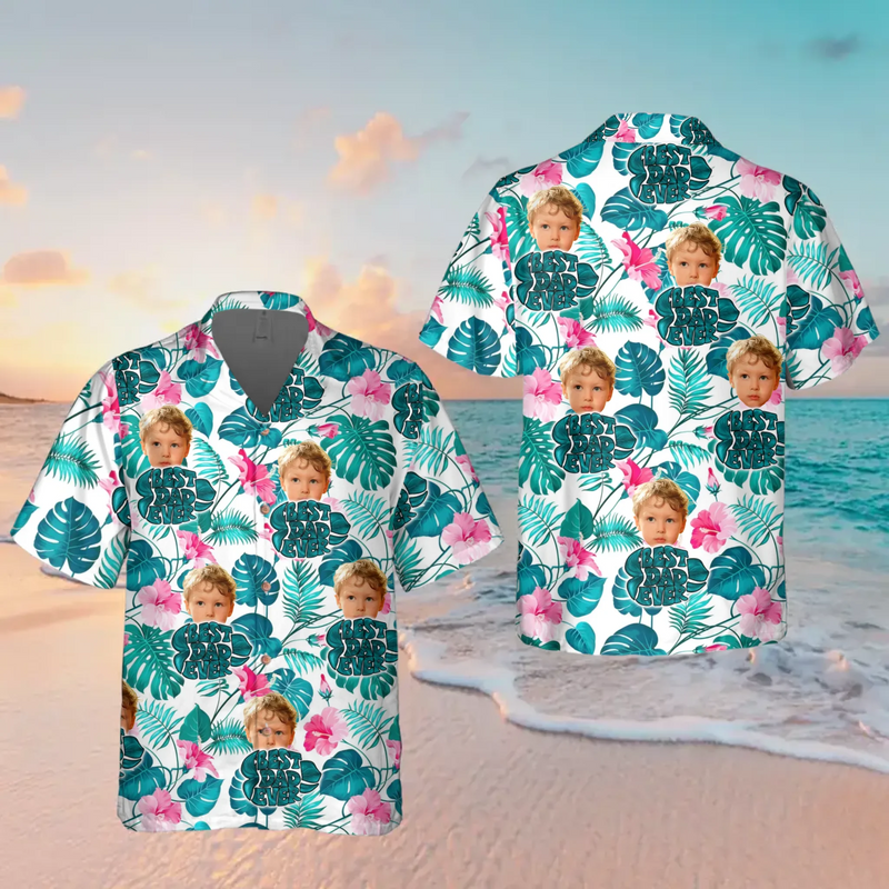 Personalized Daddy/ Grandpa Hawaiian Shirt - Gift Idea For Father's Day  - Upload Photo - Best Dad Ever