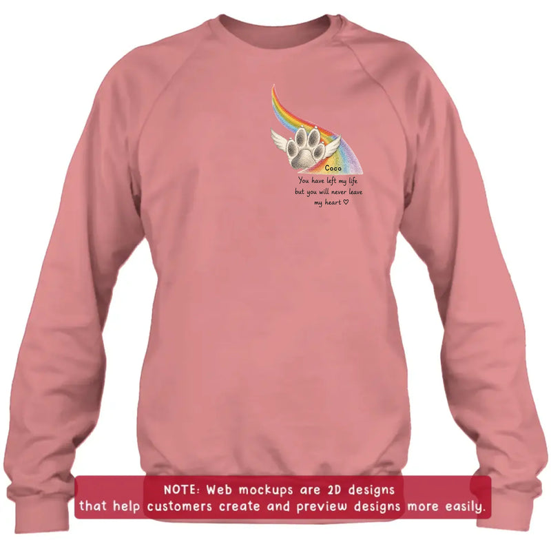 Personalized Pet Memorial Embroidered Shirt - Custom Pet Loss Sweatshirt, Hoodie - Angel Dog Remembrance Gift