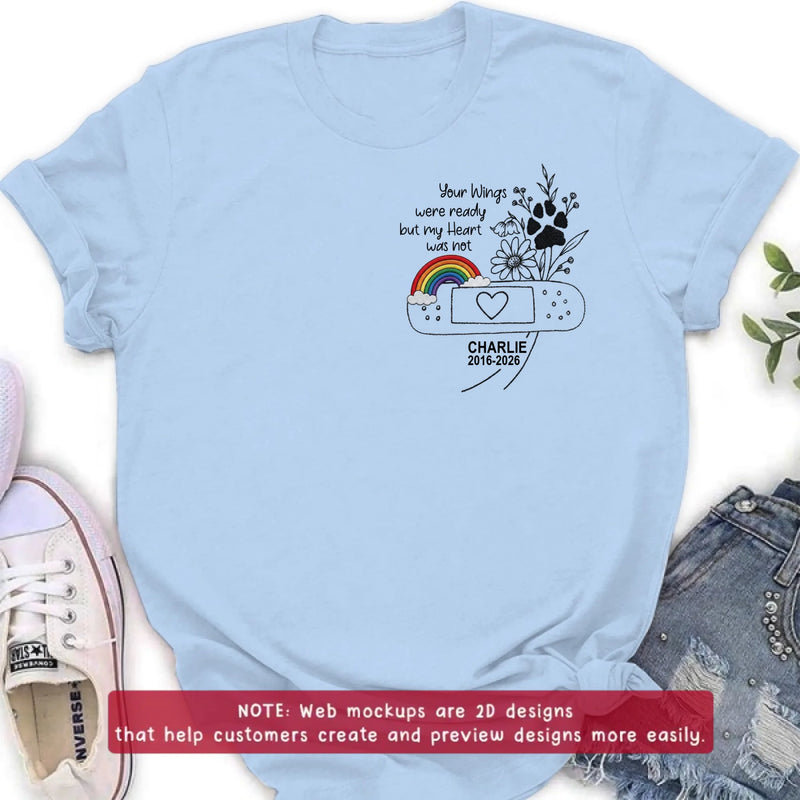 Personalized Embroidered Pet Memorial Shirt/ Hoodie – Custom Dog Memorial Rainbow Bridge Embroidery Sweatshirt, Loss of Dog Sympathy Gift