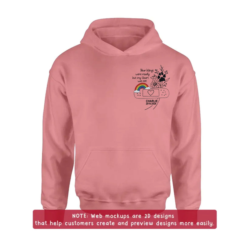 Personalized Embroidered Pet Memorial Shirt/ Hoodie – Custom Dog Memorial Rainbow Bridge Embroidery Sweatshirt, Loss of Dog Sympathy Gift