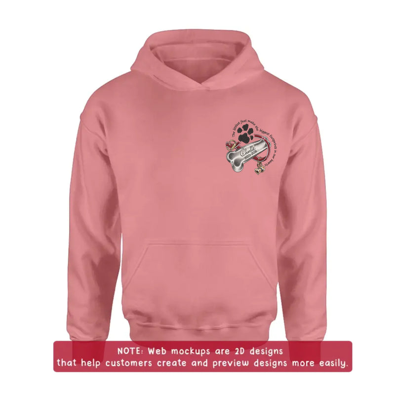 Personalized Pet Memorial Embroidered Shirt - Custom Dog Bone Paw Print T-Shirt/ Sweatshirt/ Hoodie - Pet Loss Remembrance Gift