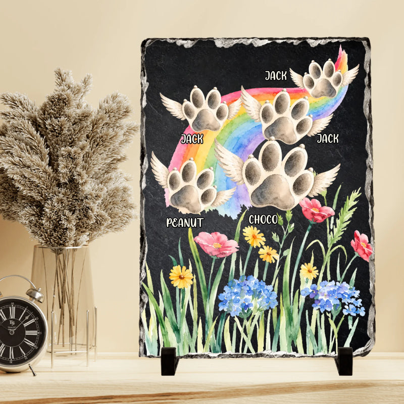 Personalized Memorial Dog Vertical Lithograph - Memorial Best Gift Idea Dog Lovers - Up to 5 Pets