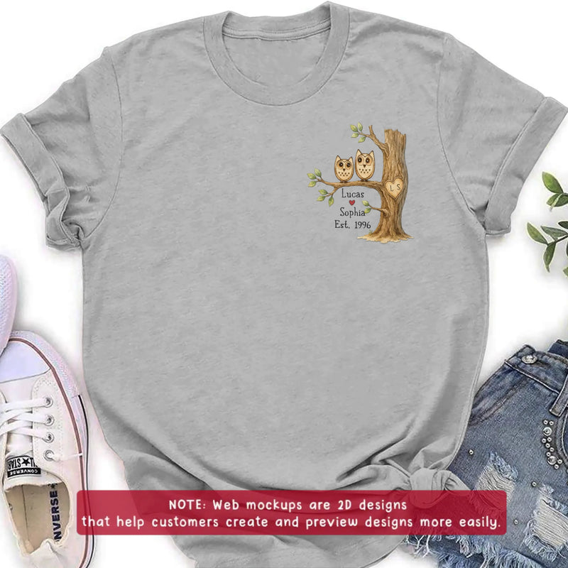 Personalized Old Bird Couple Embroidered Shirt/ Hoodie - Anniversary Gift Idea For Couple/ Husband And Wife