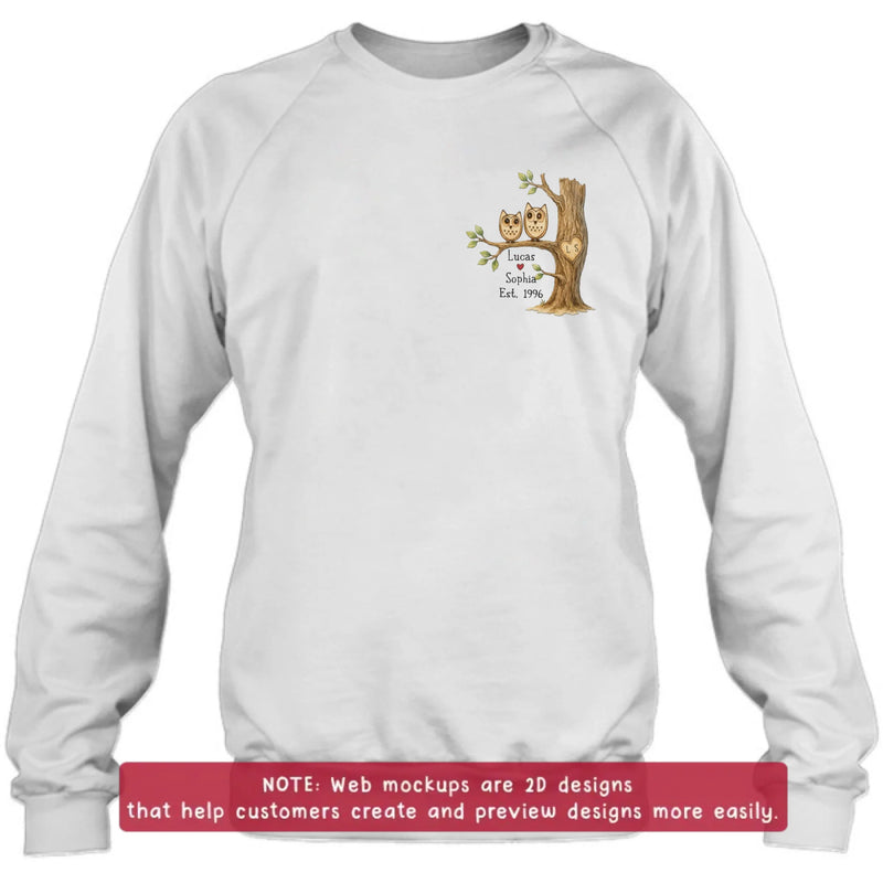Personalized Old Bird Couple Embroidered Shirt/ Hoodie - Anniversary Gift Idea For Couple/ Husband And Wife