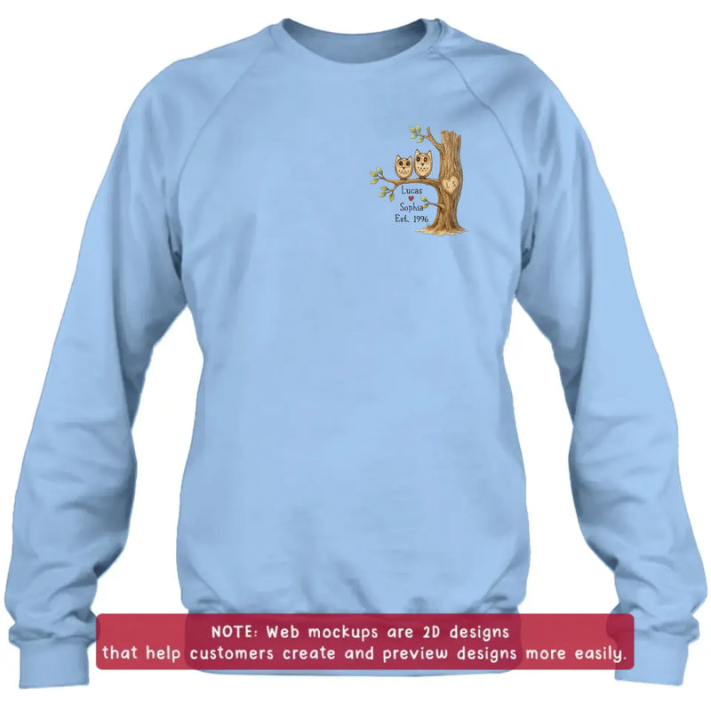 Personalized Old Bird Couple Embroidered Shirt/ Hoodie - Anniversary Gift Idea For Couple/ Husband And Wife