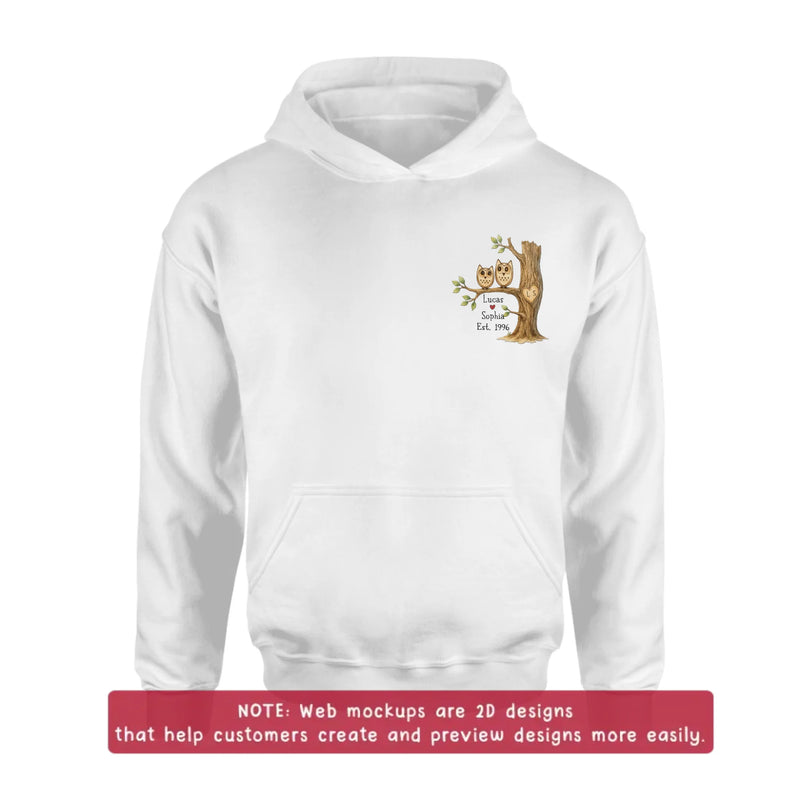 Personalized Old Bird Couple Embroidered Shirt/ Hoodie - Anniversary Gift Idea For Couple/ Husband And Wife