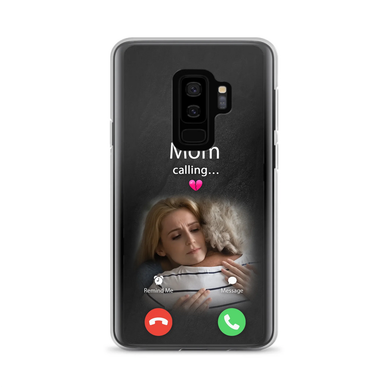 Custom Personalized Memorial Mom Phone Case - Upload Photo - Memorial Gift Idea For Mom/ Dad - Mom Calling - Case For iPhone And Samsung