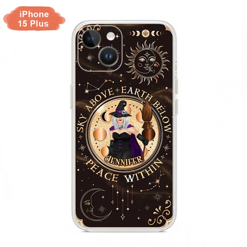 Custom Personalized Witch Phone Case - Halloween Gift Idea For Girl - Wiccan Decor/Pagan Decor - As Above So Below - Cases For iPhone And Samsung
