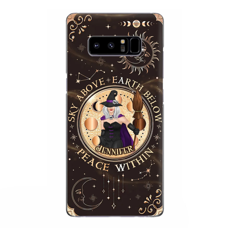 Custom Personalized Witch Phone Case - Halloween Gift Idea For Girl - Wiccan Decor/Pagan Decor - As Above So Below - Cases For iPhone And Samsung