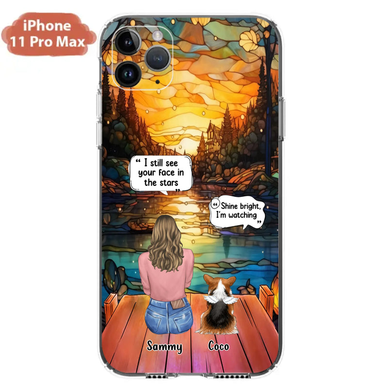 Personalized Memorial Pet Phone Case - Memorial Gift Idea For Dog/Cat/Rabbits Owners - I Still See Your Face In The Stars - Case For iPhone/Samsung