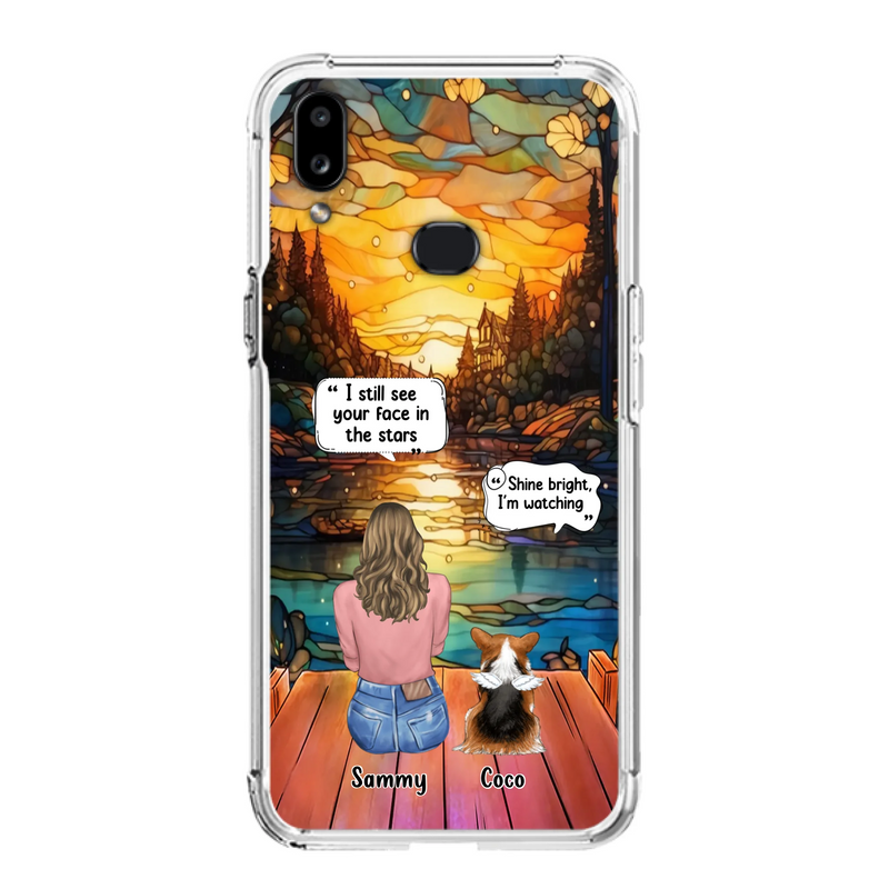 Personalized Memorial Pet Phone Case - Memorial Gift Idea For Dog/Cat/Rabbits Owners - I Still See Your Face In The Stars - Case For iPhone/Samsung