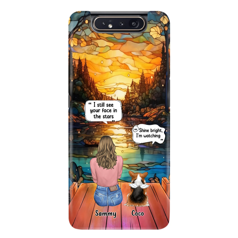 Personalized Memorial Pet Phone Case - Memorial Gift Idea For Dog/Cat/Rabbits Owners - I Still See Your Face In The Stars - Case For iPhone/Samsung