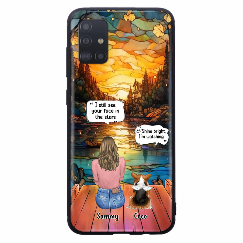 Personalized Memorial Pet Phone Case - Memorial Gift Idea For Dog/Cat/Rabbits Owners - I Still See Your Face In The Stars - Case For iPhone/Samsung