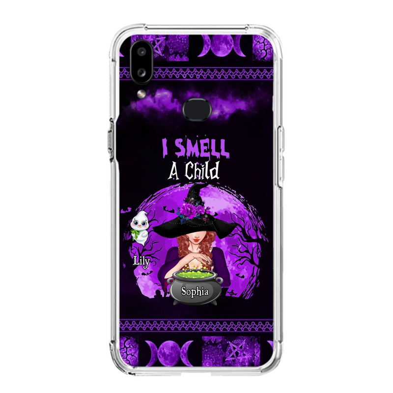Custom Personalized Witch Phone Case - Upto 10 Children - Halloween Gift Idea for Family - I Smell Children - Case for iPhone/Samsung