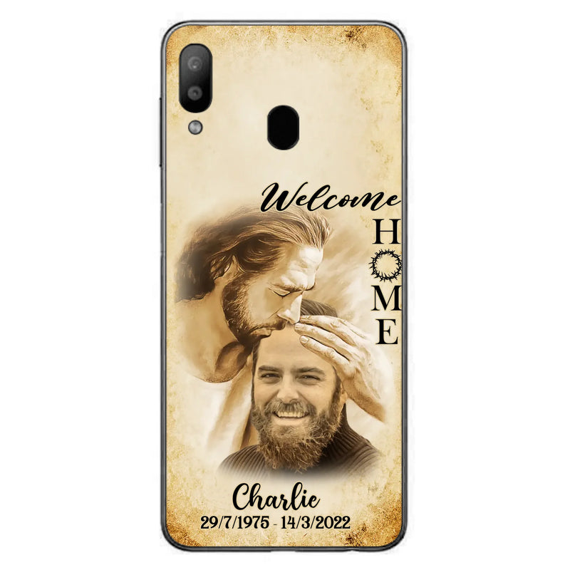 Custom Personalized Memorial Photo Phone Case - Memorial Gift Idea For Family Member/ Pet Owner - Welcome Home - Case For iPhone And Samsung