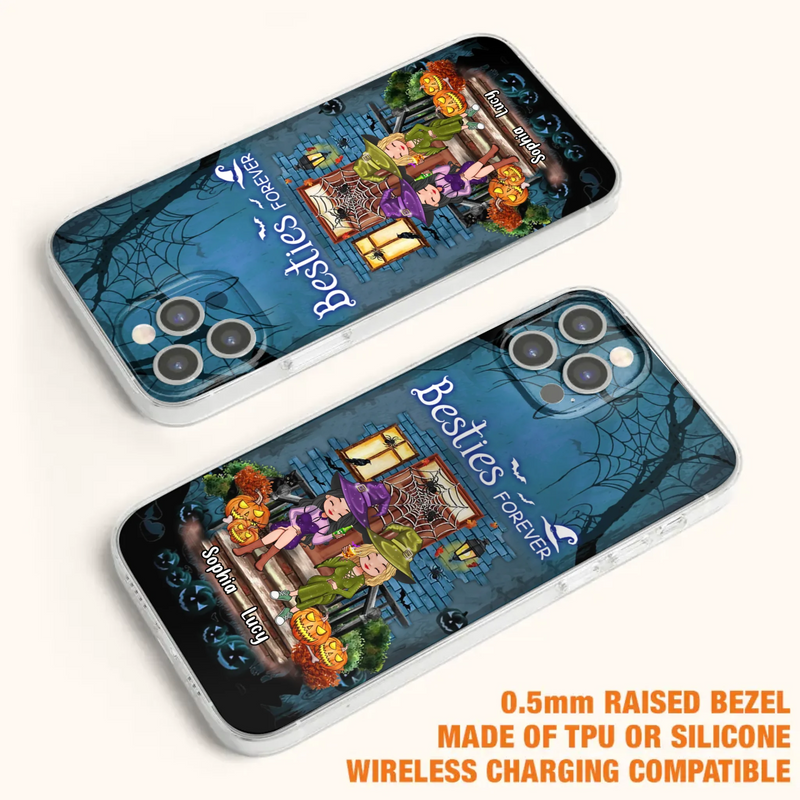 Custom Personalized Halloween Friend Phone Case - Upto 5 Friends - Halloween Gift Idea for Friends/Sisters - Besties Forever - Case for iPhone/Samsung