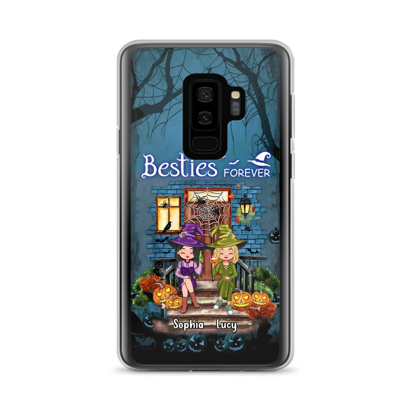 Custom Personalized Halloween Friend Phone Case - Upto 5 Friends - Halloween Gift Idea for Friends/Sisters - Besties Forever - Case for iPhone/Samsung
