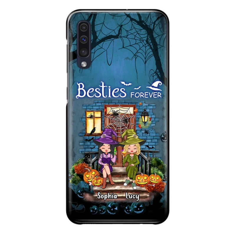 Custom Personalized Halloween Friend Phone Case - Upto 5 Friends - Halloween Gift Idea for Friends/Sisters - Besties Forever - Case for iPhone/Samsung