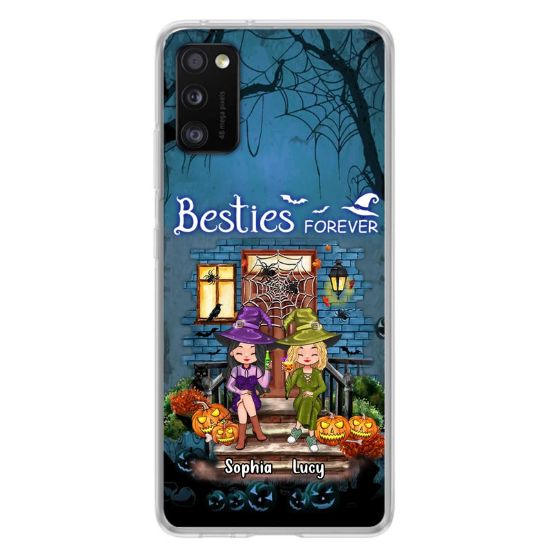 Custom Personalized Halloween Friend Phone Case - Upto 5 Friends - Halloween Gift Idea for Friends/Sisters - Besties Forever - Case for iPhone/Samsung