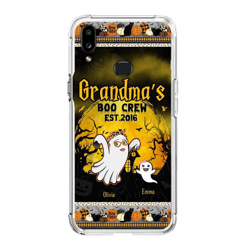 Custom Personalized Grandma Phone Case - Halloween Gift For Grandma - Upto 7 Kids - Grandma's Boo Crew - Case For iPhone/ Samsung