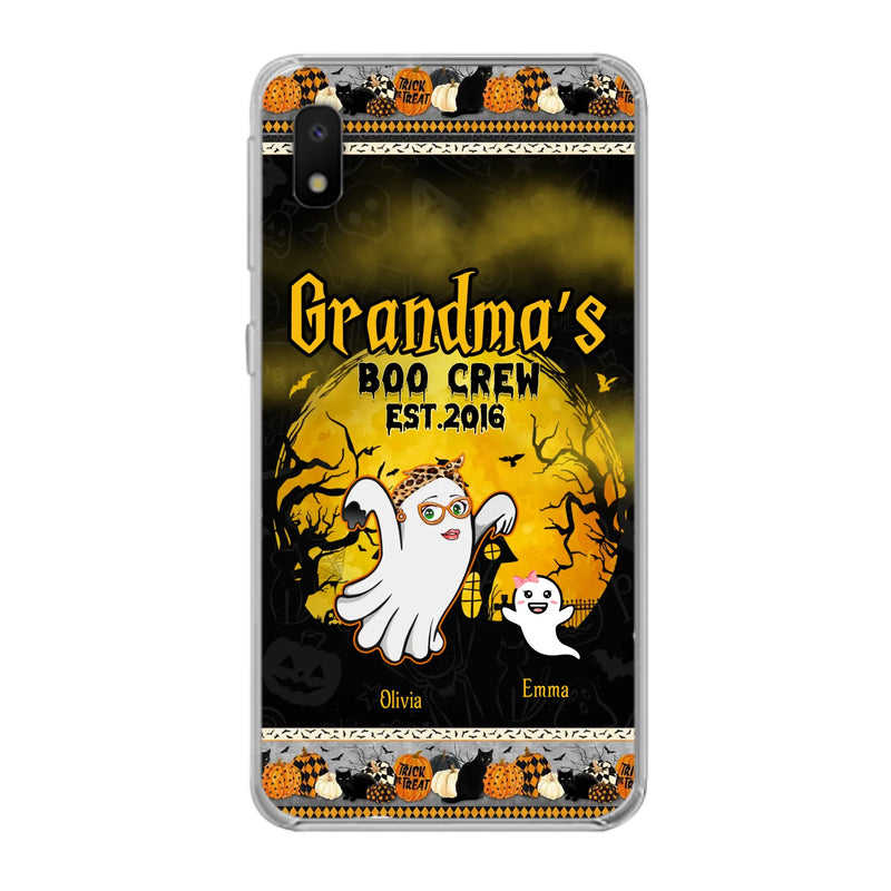 Custom Personalized Grandma Phone Case - Halloween Gift For Grandma - Upto 7 Kids - Grandma's Boo Crew - Case For iPhone/ Samsung