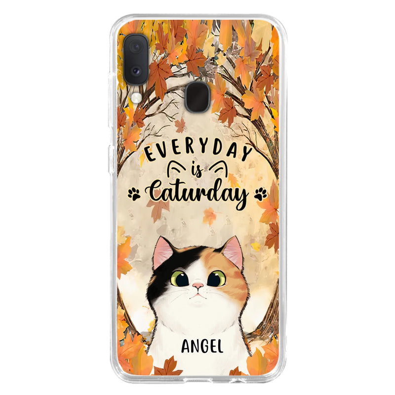 Custom Personalized Cat Phone Case For iPhone And Samsung - Gift Idea For Cat Lover - Up to 6 Cats - Everyday Is Caturday