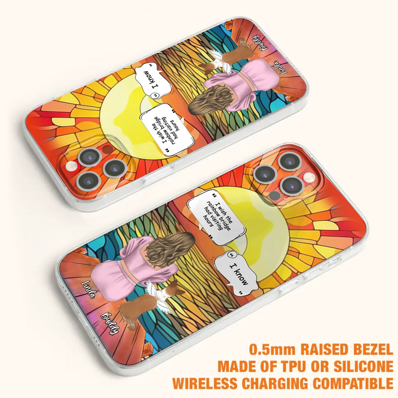 Custom Personalized Memorial Dog Phone Case - Upto 4 Dogs - Memorial Gift Idea For Dog Owners - Case for iPhone/Samsung