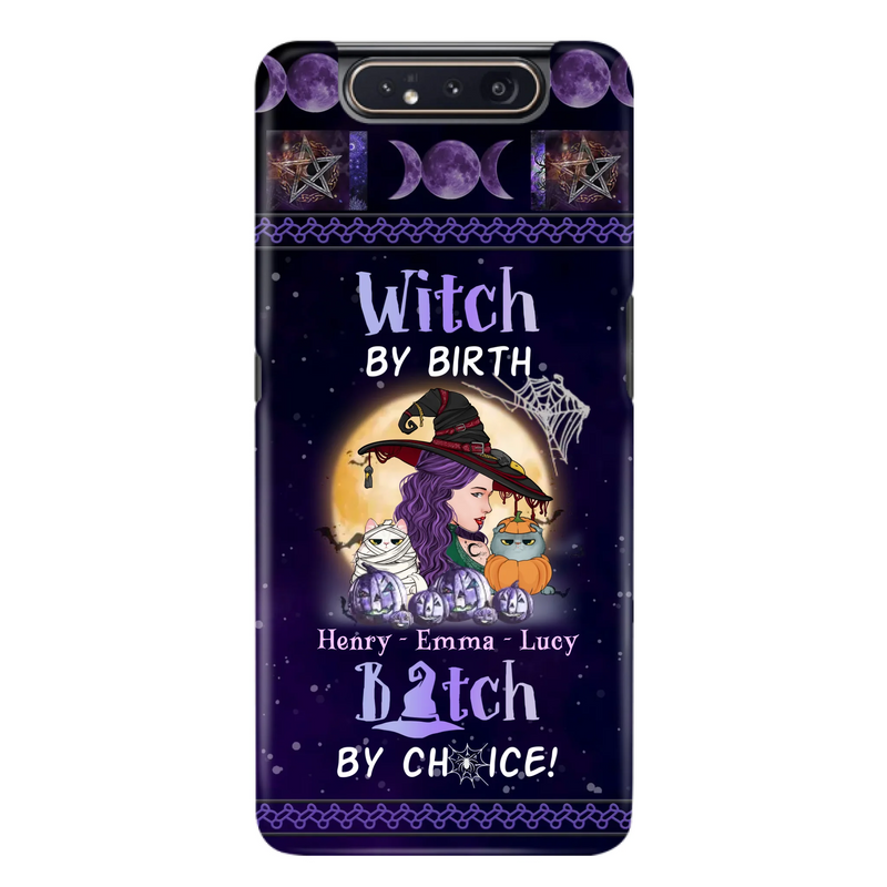 Personalized Witch Mom Phone Case - Gift Idea For Halloween/Witch/Pet Lovers - Witch By Birth Bitch By Choice - Case For iPhone/Samsung