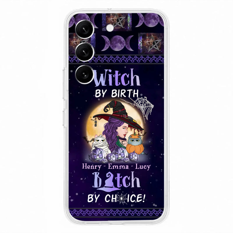 Personalized Witch Mom Phone Case - Gift Idea For Halloween/Witch/Pet Lovers - Witch By Birth Bitch By Choice - Case For iPhone/Samsung