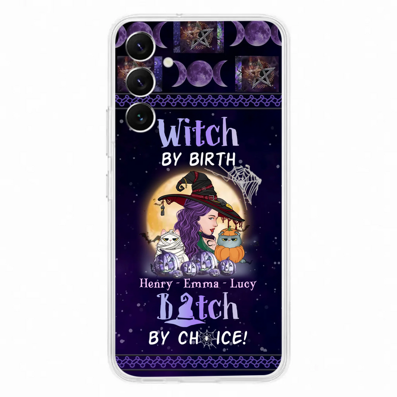 Personalized Witch Mom Phone Case - Gift Idea For Halloween/Witch/Pet Lovers - Witch By Birth Bitch By Choice - Case For iPhone/Samsung