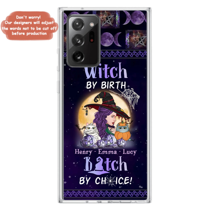 Personalized Witch Mom Phone Case - Gift Idea For Halloween/Witch/Pet Lovers - Witch By Birth Bitch By Choice - Case For iPhone/Samsung